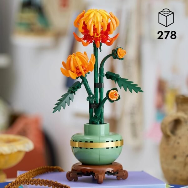 LEGO Botanicals Chrysanthemum Artificial Flower Building Set - Image 4