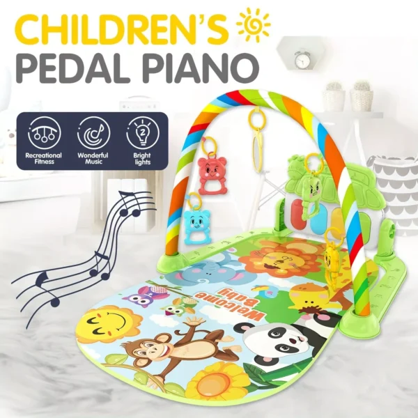 Baby Play Mat Tummy time Piano – Green Zoo - Image 5